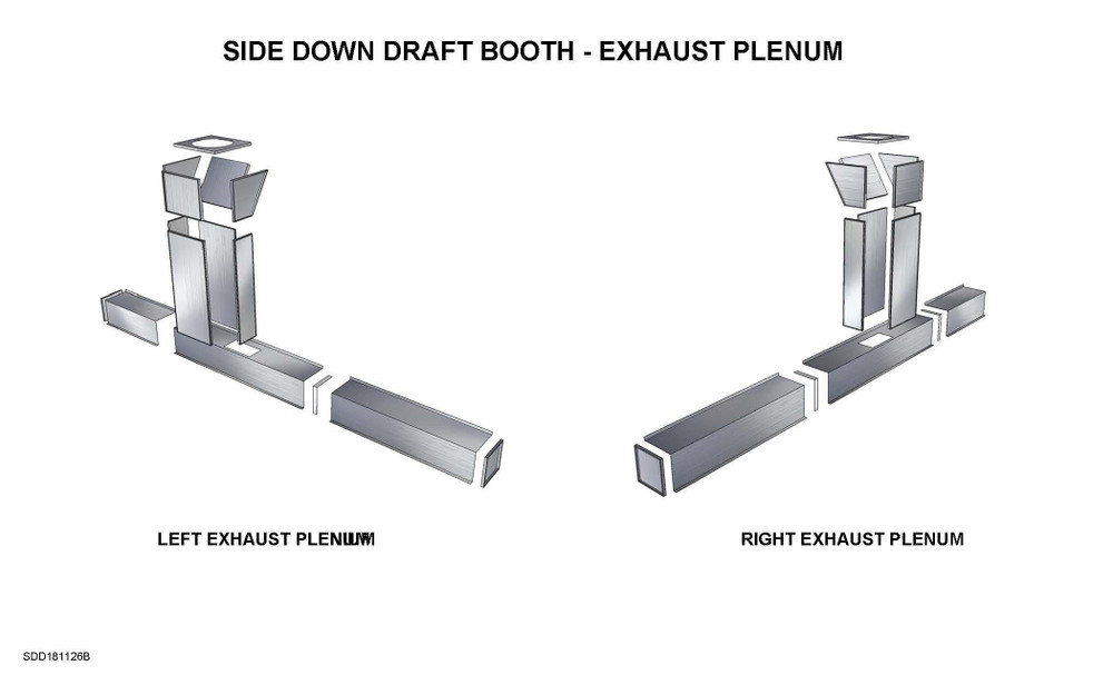 Tuxedo PBSDD181126B Side Down Air Intake Box Paint Booth - Made in USA
