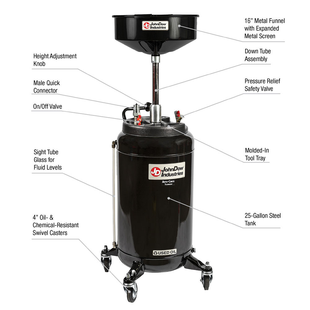 JohnDow JDI-25HDC 25-Gallon Heavy-Duty Self-Evacuating Antifreeze Drain JohnDow JDI-25HDC 25-Gallon Heavy-Duty Self-Evacuating Antifreeze Drain