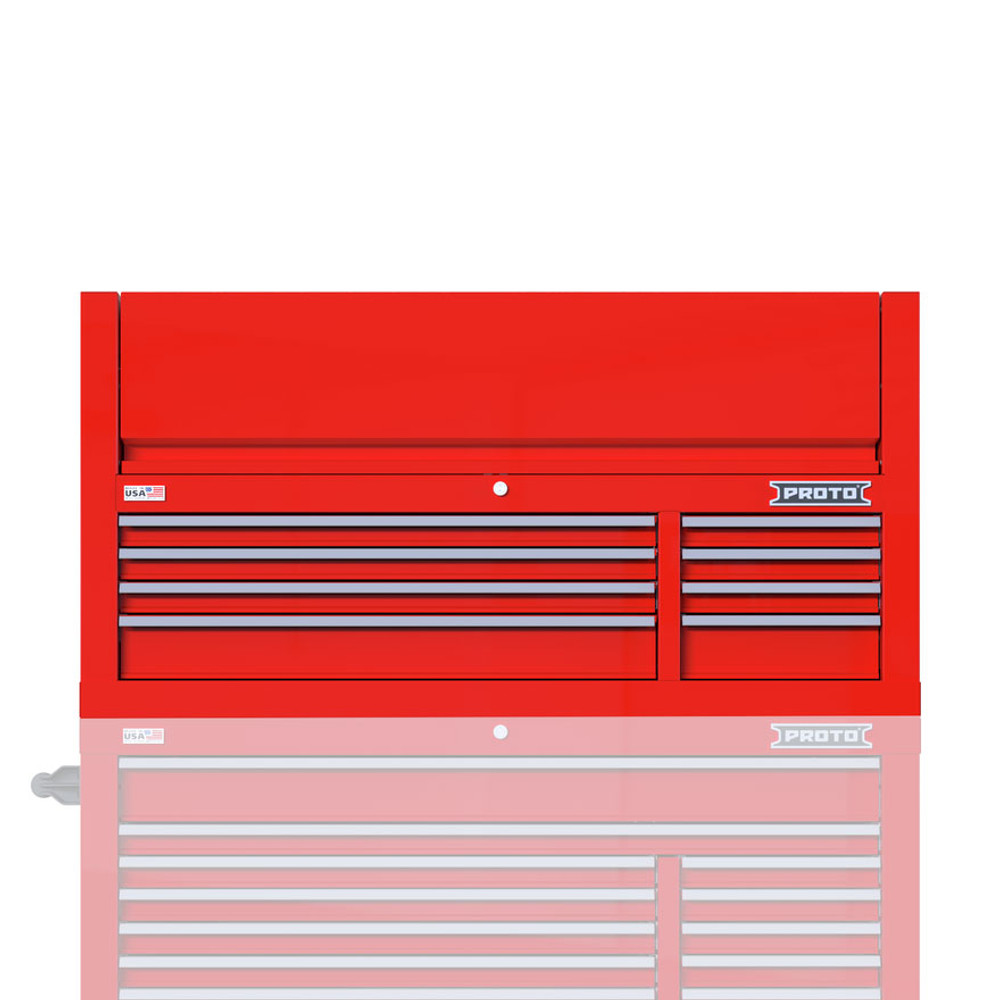 Proto Velocity 55" 8-Drawer Double Bank Top Chest - Red