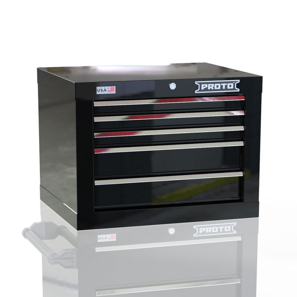 Proto Velocity 27" 5-Drawer Single Bank Top Chest - Black