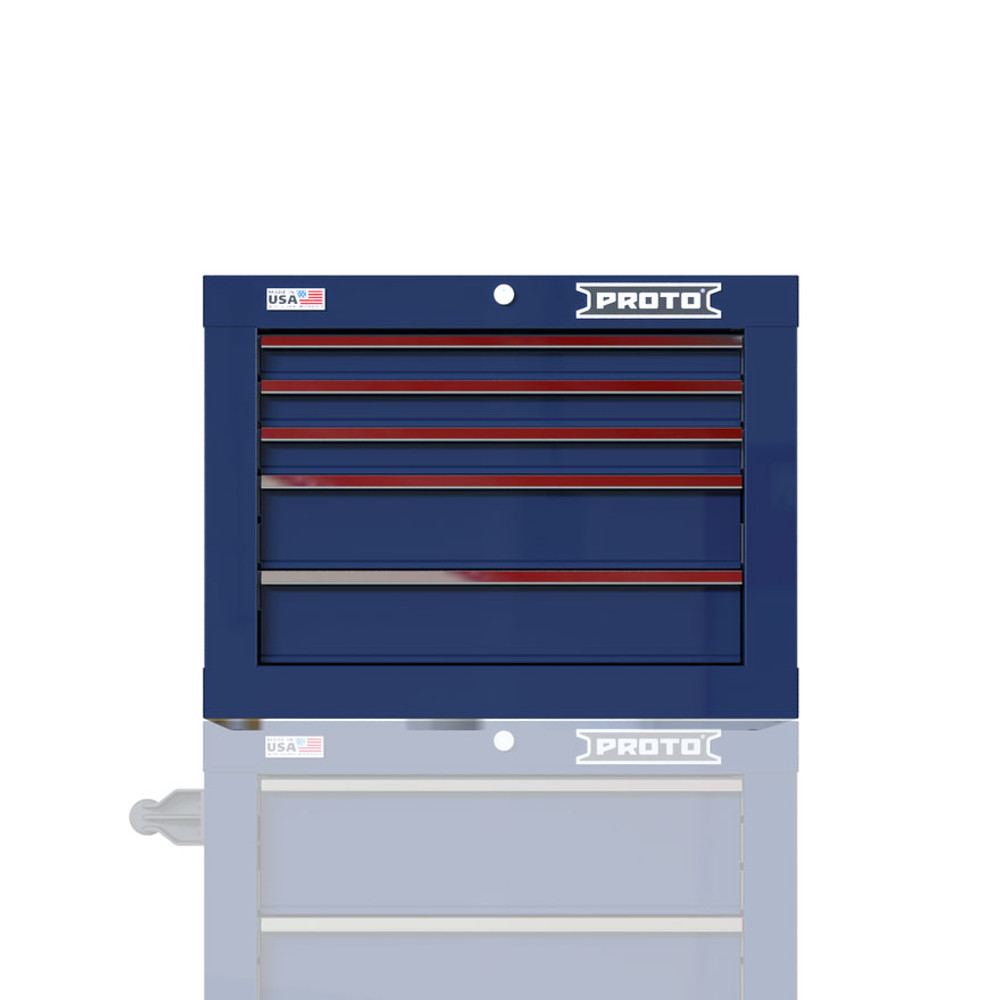 Proto Velocity 27" 5-Drawer Single Bank Top Chest - Blue