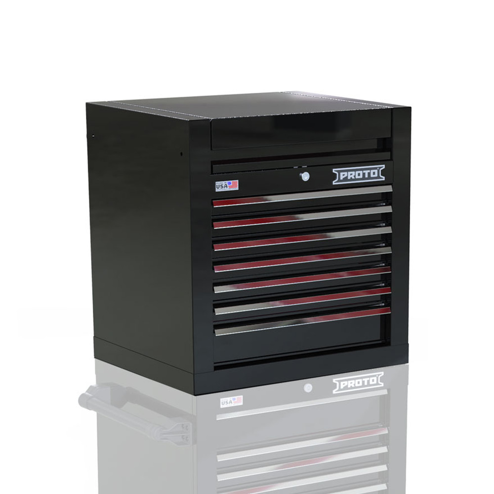 Proto Velocity 27" 7-Drawer Single Bank Top Chest - Black