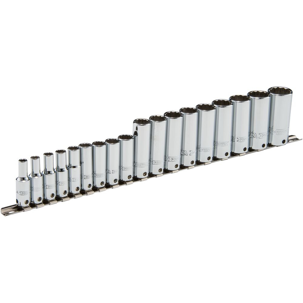 Proto Tether-Ready 3/8" Drive 18 Piece Metric Deep Socket Set - 12 Point Proto Tether-Ready 3/8" Drive 18 Piece Metric Deep Socket Set - 12 Point