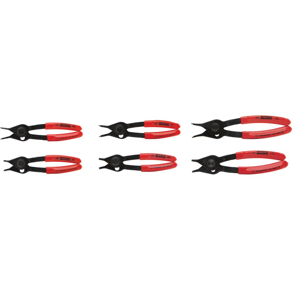 Proto 6 Piece Convertible Push Button Retaining Ring Pliers Set