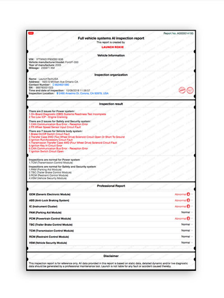 Launch Tech USA Roxie-W (WI-FI) Diagnostic Scan Tool