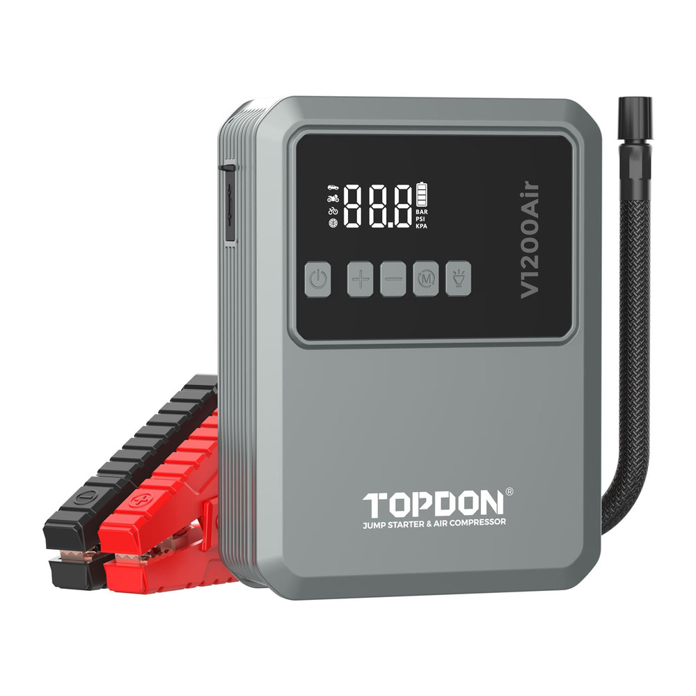 Topdon 2-in-1 1200 Peak Amp Jump Starter and Tire Inflator