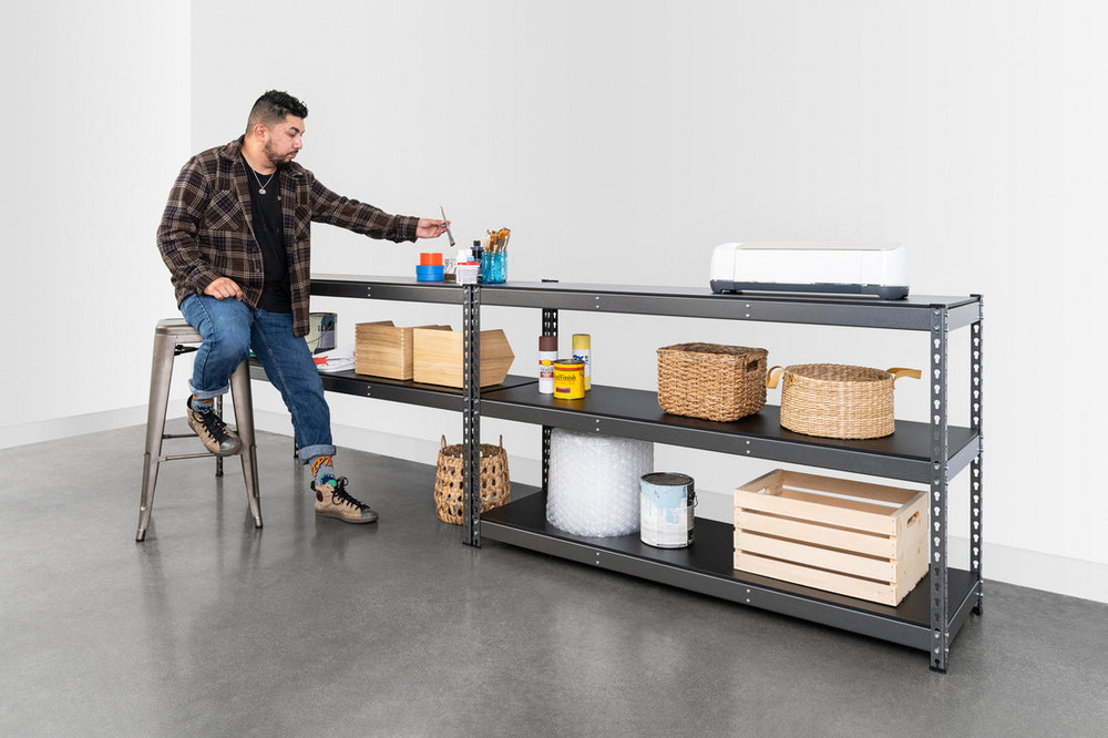 SafeRacks 18" x 60" x 72" Modular Garage Shelving - Hammertone SafeRacks 18" x 60" x 72" Modular Garage Shelving - Hammertone