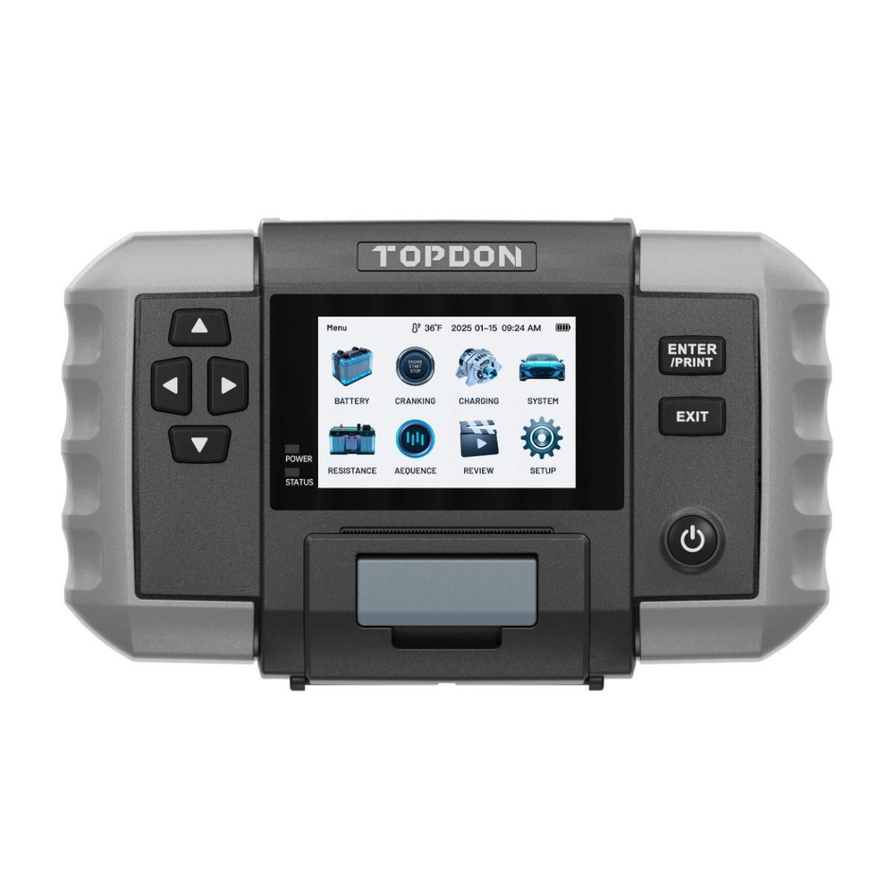 Topdon BT600 Plus unit showing 3.5-inch display and controls