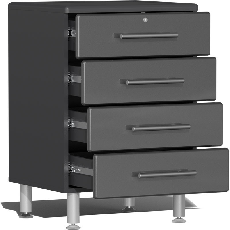 Ulti-MATE Garage 2.0 Series Grey Metallic 7 Piece Kit with Bamboo Top