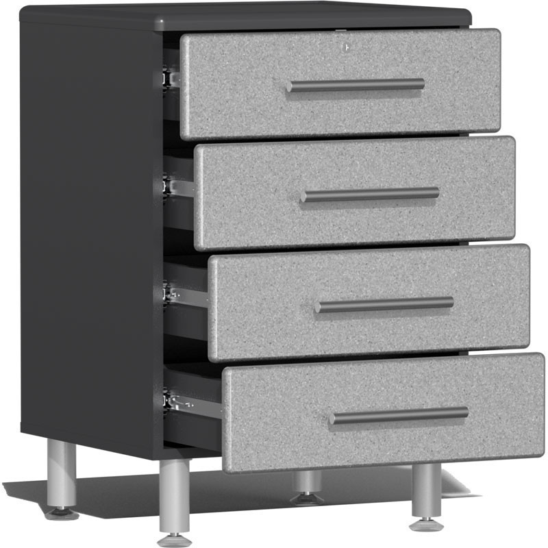 Ulti-MATE Garage 2.0 Series Silver Metallic 7 Piece Kit with Bamboo Top