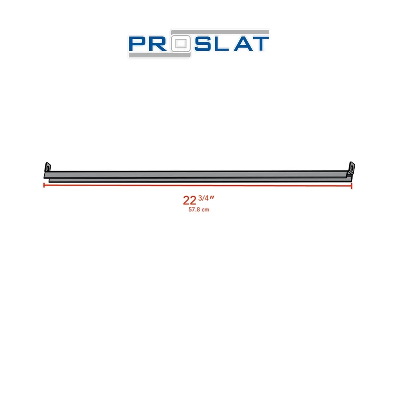Proslat Stealth 24 in. Heavy Duty Metal Shelf with Clothing Pole