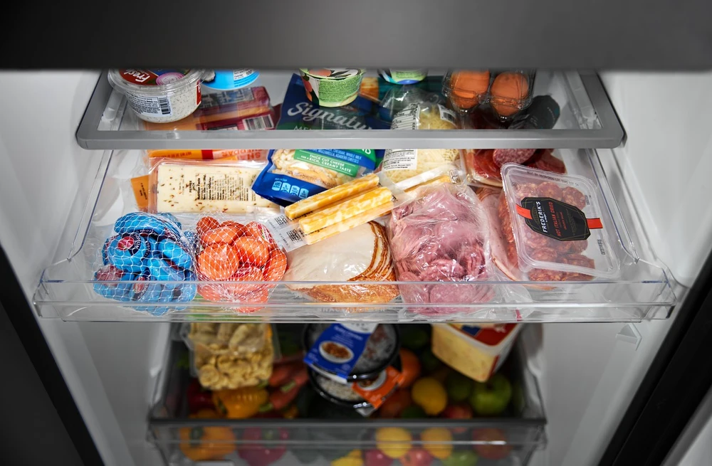 Maytag 30-Inch Wide Top-Freezer Refrigerator with Garage Mode-19 Cu. Ft. Black