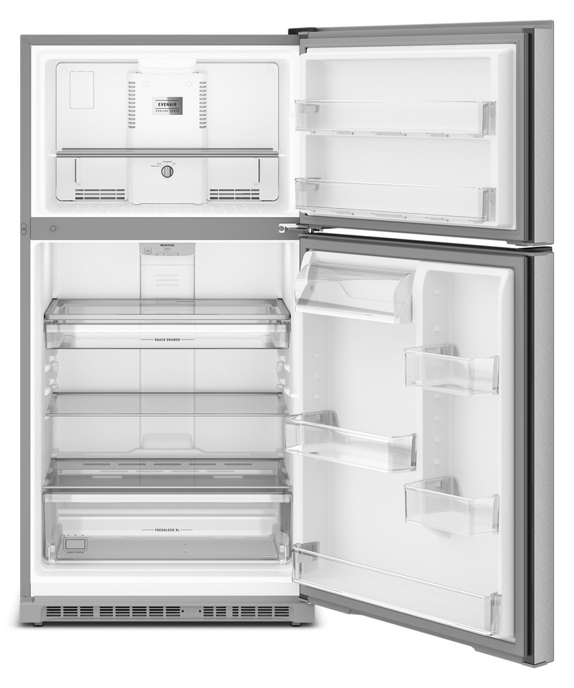 Maytag 33-Inch Wide Top-Freezer Refrigerator with Garage Mode-21 Cu. Ft. Stainless