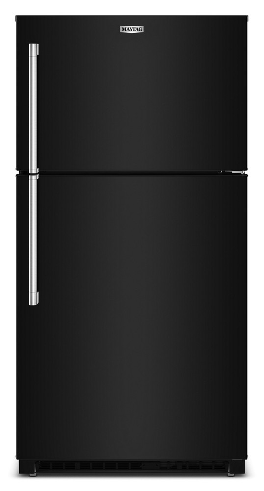 Maytag 33-Inch Wide Top-Freezer Refrigerator with Garage Mode-21 Cu. Ft. Black