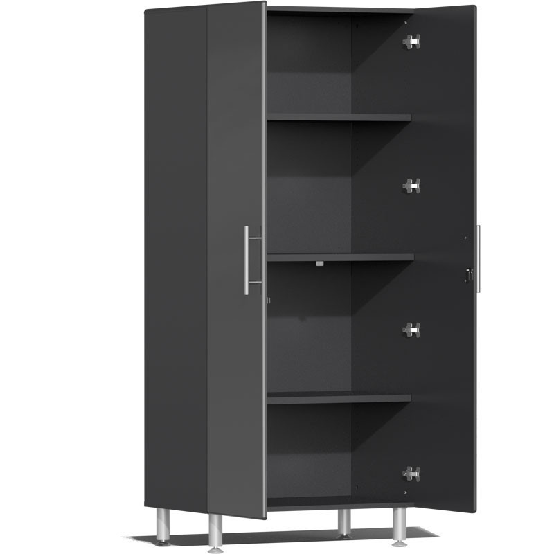Ulti-MATE Garage 2.0 Series Grey Metallic 4 Piece Kit with Bamboo Worktop