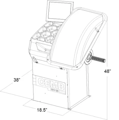CEMB EZ15 3D Wheel Balancer with 17" Touchscreen