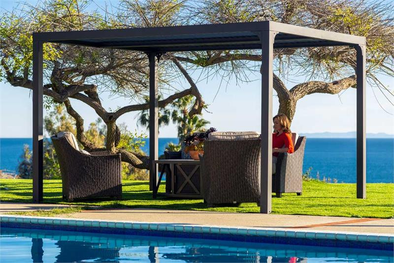 Paragon Outdoor Novara 10x12 Pergola with Louvered Canopy