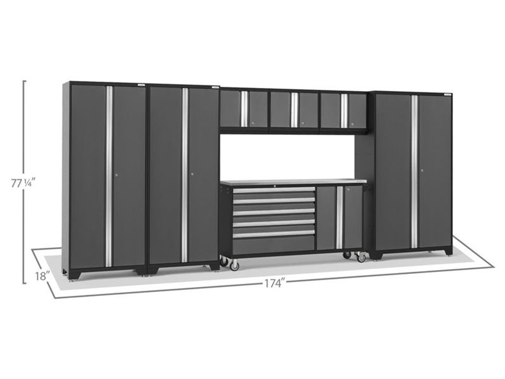 NewAge Bold 3.0 Grey 7 PC Set w/Stainless Steel Worktop NewAge Bold 3.0 Grey 7 PC Set w/Stainless Steel Worktop