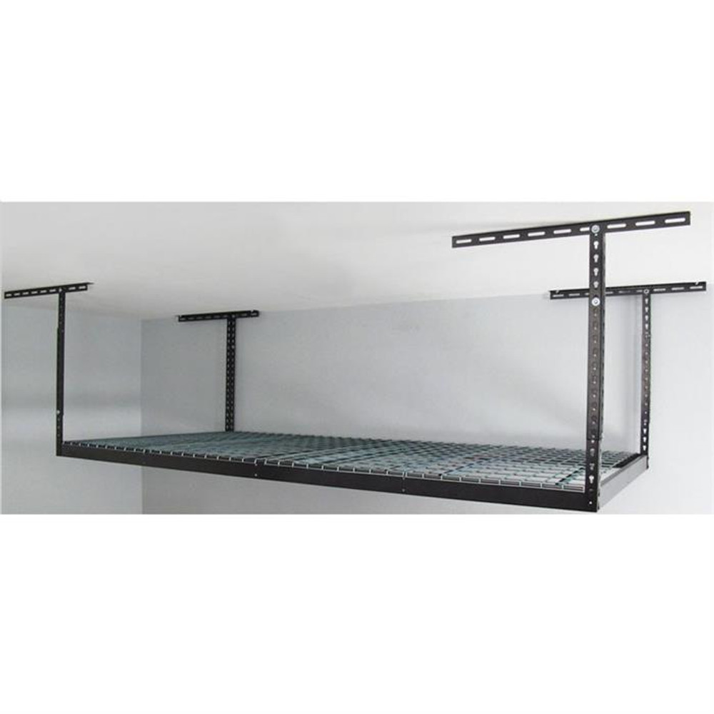 SafeRacks 4' x 8' Overhead Storage Rack 24" - 45" Drop - Hammertone SafeRacks 4' x 8' Overhead Storage Rack 24" - 45" Drop - Hammertone