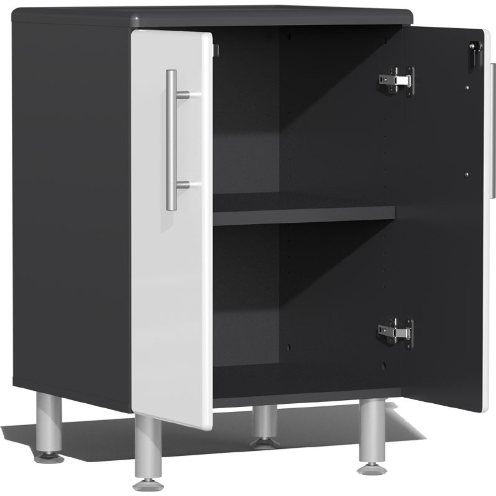 Ulti-MATE Garage 2.0 Series White Metallic 15-Piece Kit with Bamboo Worktop Ulti-MATE Garage 2.0 Series White Metallic 15-Piece Kit with Bamboo Worktop