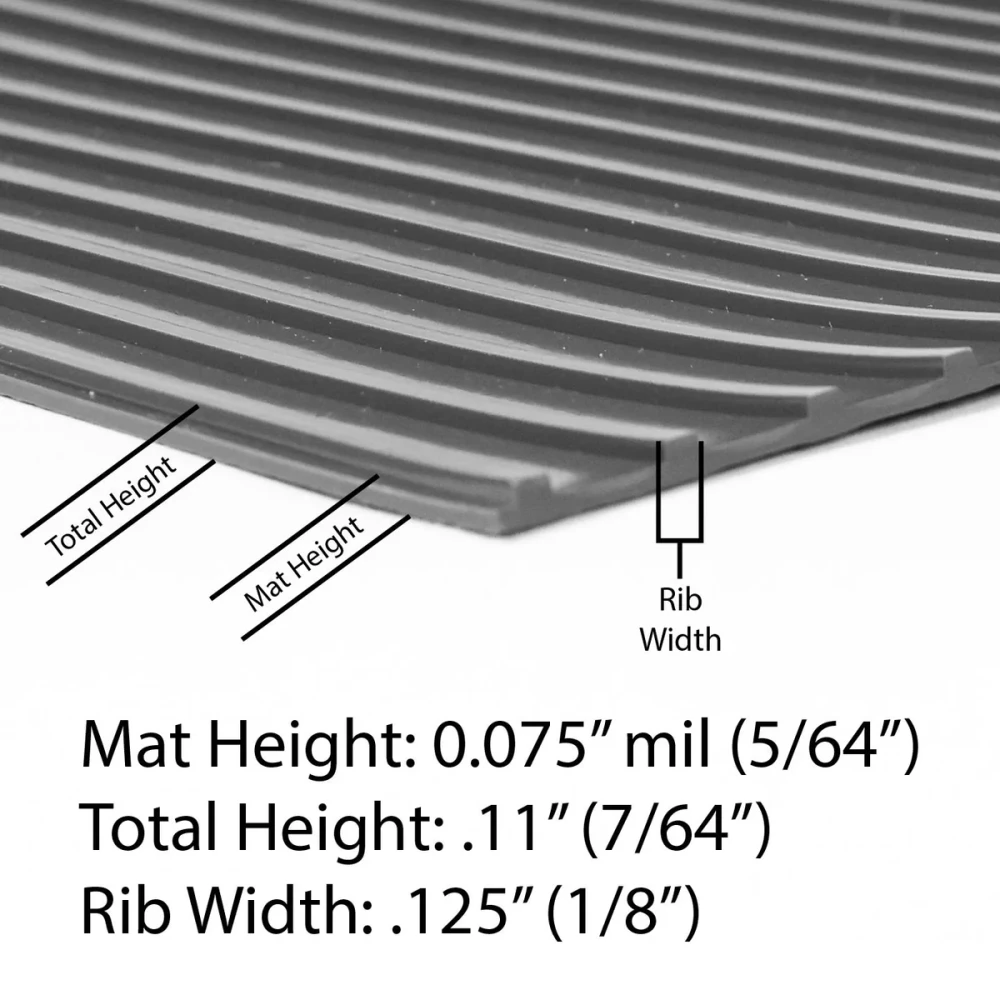 G-Floor Ribbed Garage Floor Mat - 55 mil