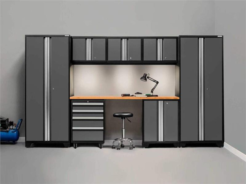 NewAge Bold 3.0 Grey 8 Piece Set w/Bamboo Worktop & LED Lights NewAge Bold 3.0 Grey 8 Piece Set w/Bamboo Worktop & LED Lights