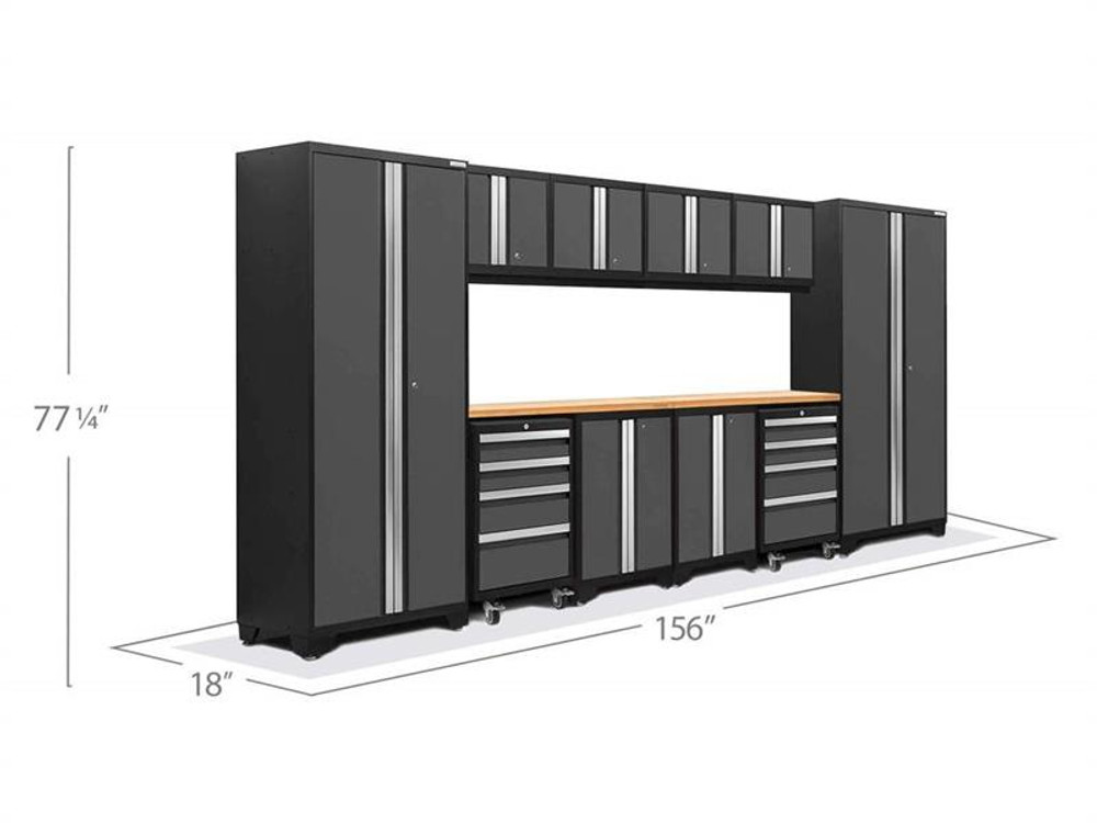NewAge Bold 3.0 Grey 12 Piece Set w/Bamboo Worktop