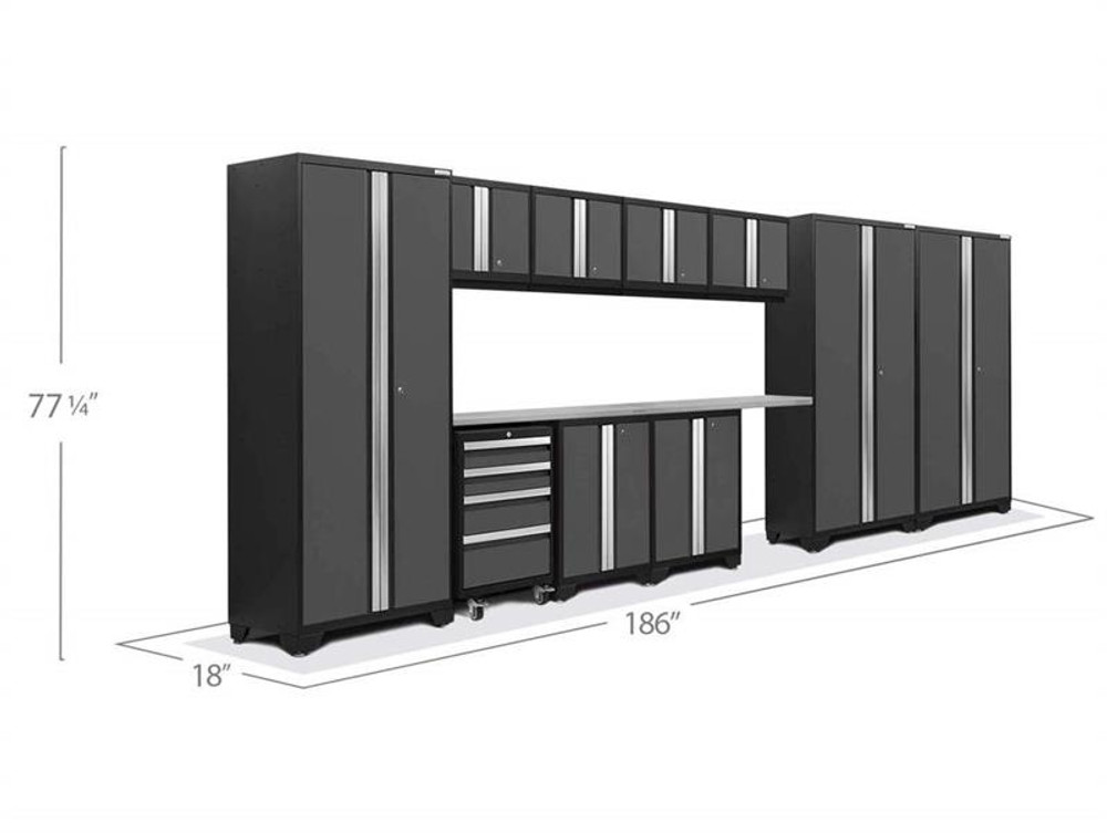 NewAge Bold 3.0 Grey 12 Piece Set with Stainless Steel Worktop