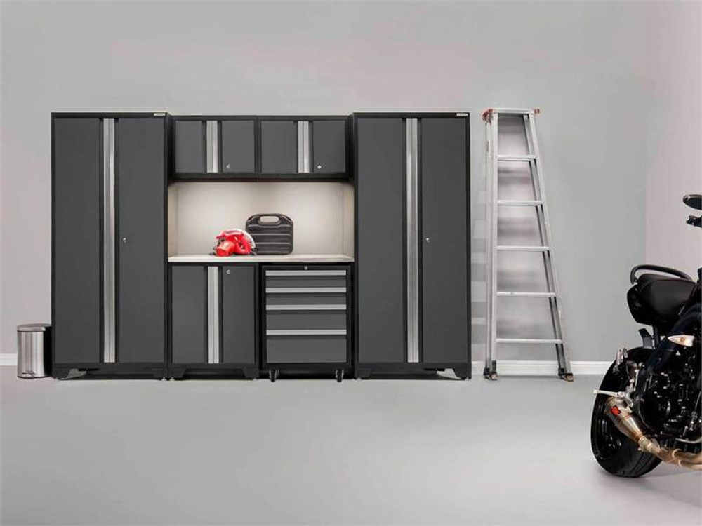 NewAge Bold 3.0 Grey 7 Piece Set w/Stainless Steel Worktop & LED Lights NewAge Bold 3.0 Grey 7 Piece Set w/Stainless Steel Worktop & LED Lights