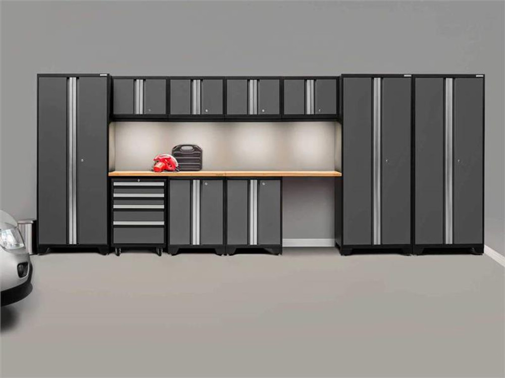 NewAge Bold 3.0 Grey 12 Piece Set with Bamboo Worktop & LED Lights NewAge Bold 3.0 Grey 12 Piece Set with Bamboo Worktop & LED Lights