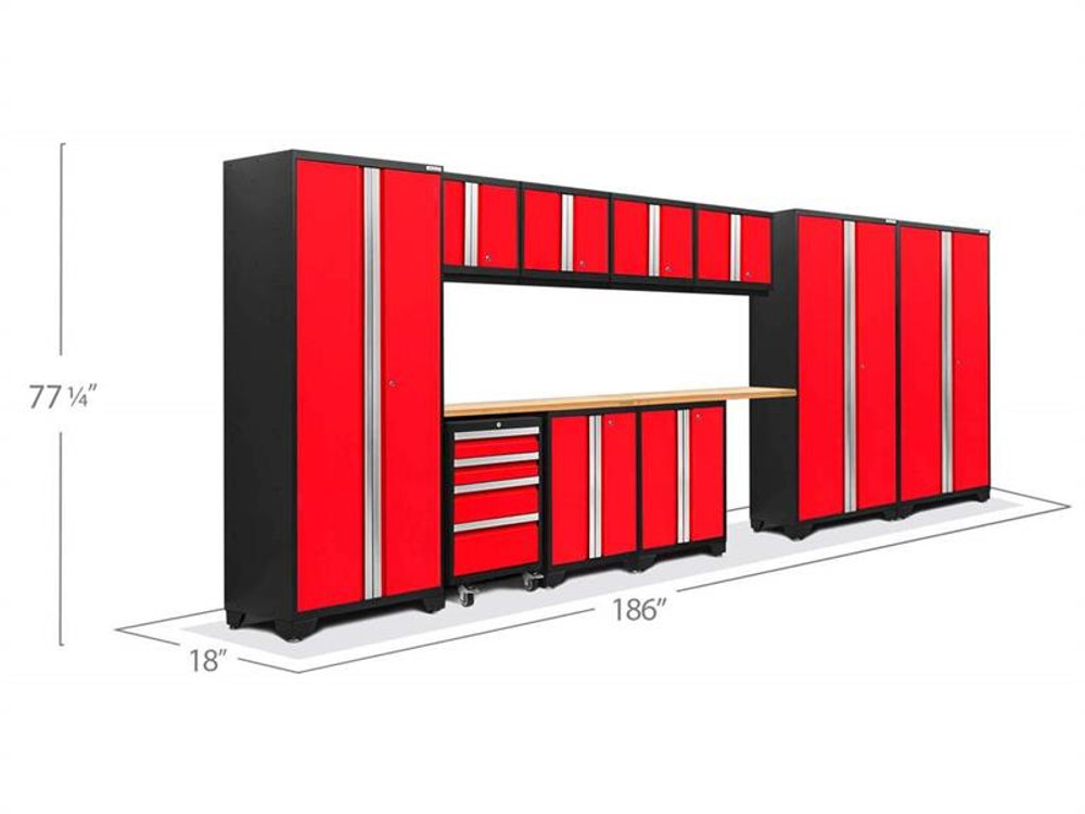 NewAge Bold 3.0 Red 12 Piece Set with Bamboo Worktop NewAge Bold 3.0 Red 12 Piece Set with Bamboo Worktop