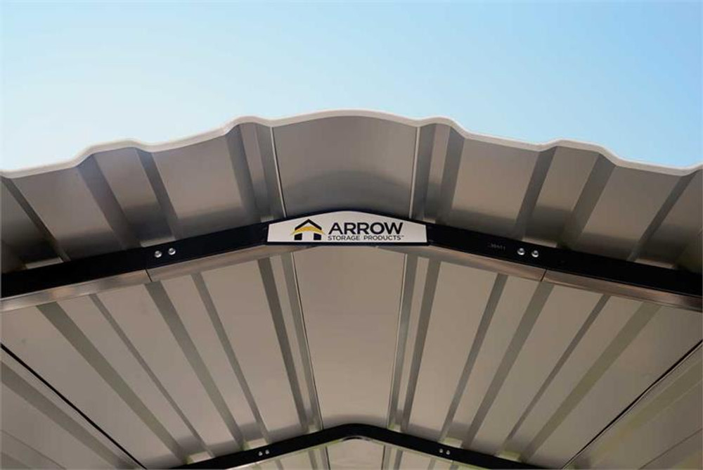 Arrow Steel Carport 12 x 29 x 7 ft. Galvanized Charcoal