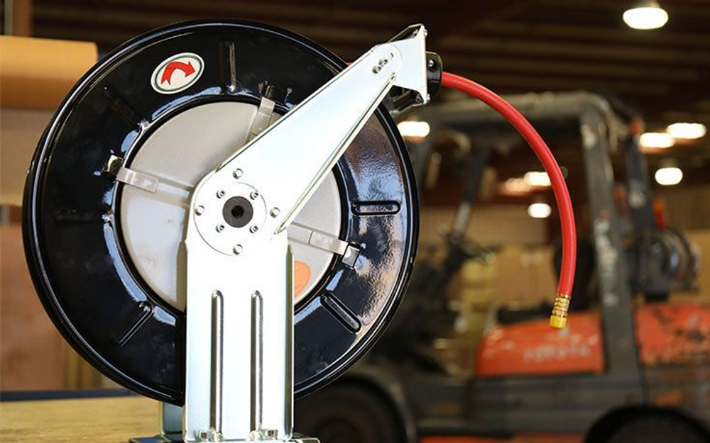 Ranger RH-50PL Dual Support, Spring Rewind Hose Reel and 50 / 300 psi Hose