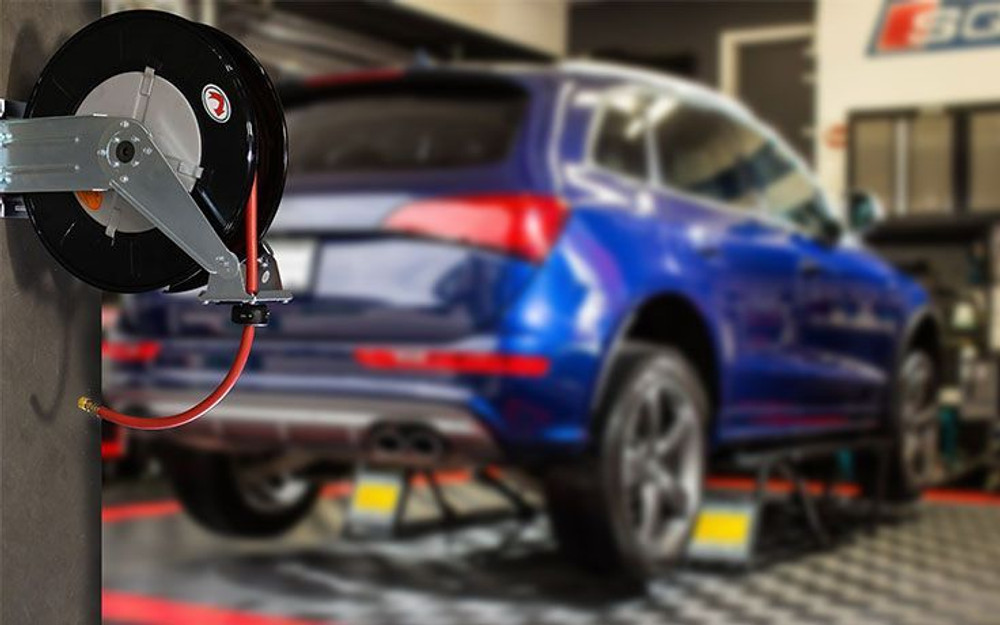 Ranger RH-50PL Dual Support, Spring Rewind Hose Reel and 50 / 300 psi Hose