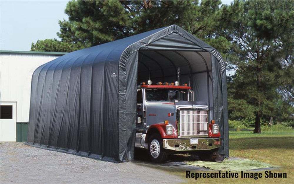 ShelterLogic ShelterCoat 16 x 40 x 16 ft. Garage Peak Gray Cover