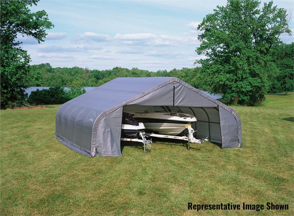 ShelterLogic ShelterCoat 22 x 24 x 13 ft. Garage Peak Gray Cover