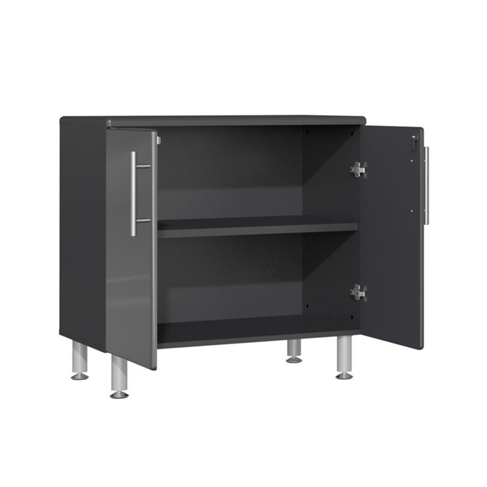 Ulti-MATE Garage 2.0 Series Grey Metallic 3-Piece Workstation Kit with Bamboo Top Ulti-MATE Garage 2.0 Series Grey Metallic 3-Piece Workstation Kit with Bamboo Top