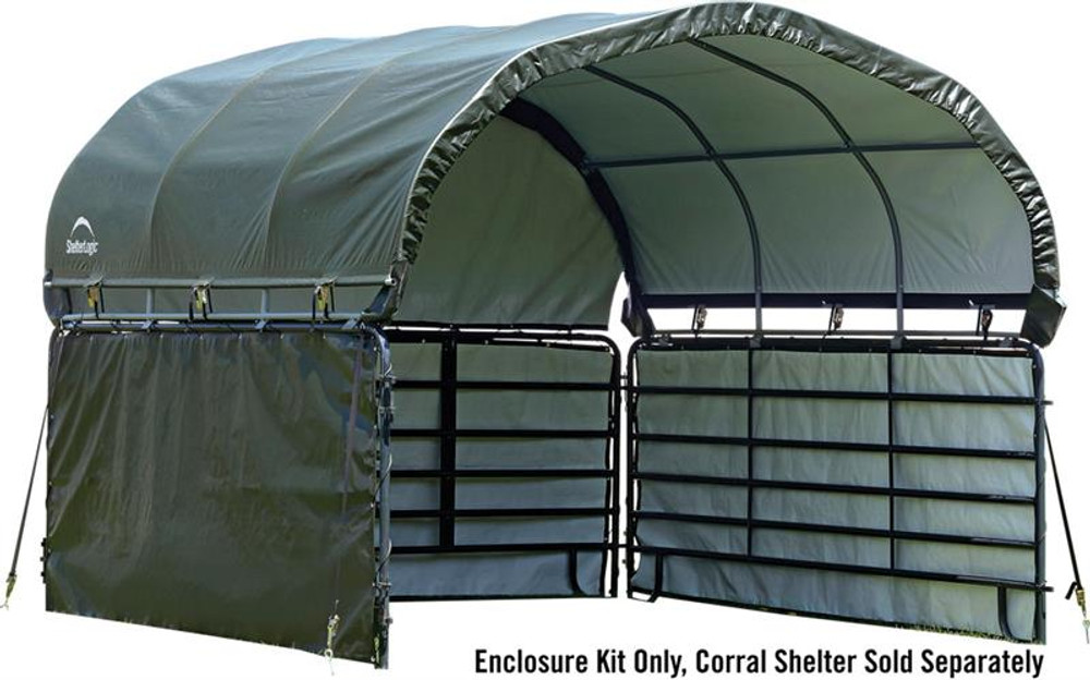 ShelterLogic Enclosure Kit for Corral Shelter 10 x 10 ft. Green (Corral Shelter & Panels NOT Included)