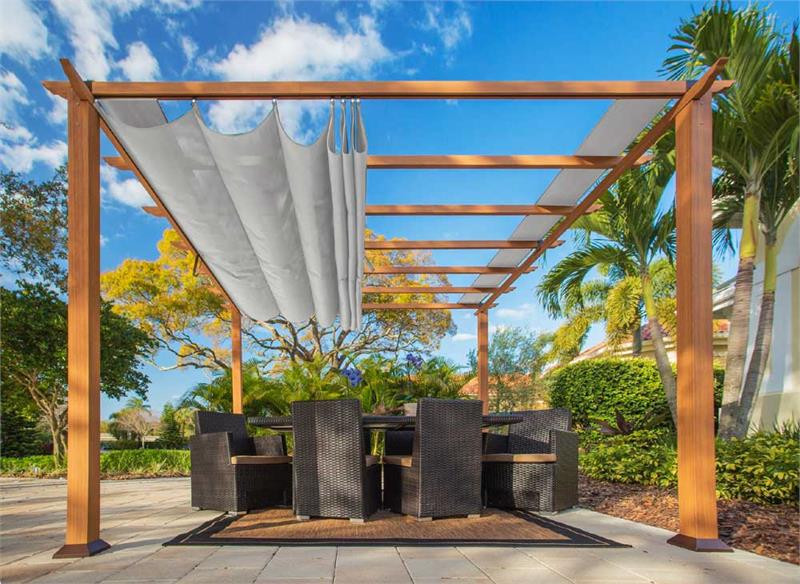Paragon Outdoor Florence 11x11 Aluminum Pergola with Cedar Wood