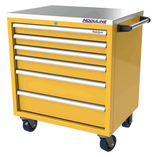 Moduline QuikDraw 32″ 6-Drawer Aluminum Roller Cabinet