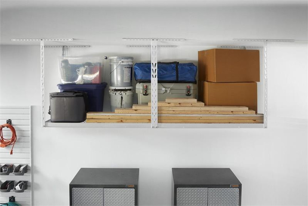 Gladiator Overhead GearLoft Storage Rack 2' X 8' - White Gladiator Overhead GearLoft Storage Rack 2' X 8' - White