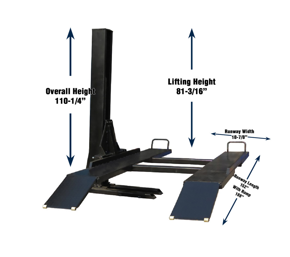Tuxedo SP-6K-SS 6,000 lb Single Post Storage Lift Tuxedo SP-6K-SS 6,000 lb Single Post Storage Lift