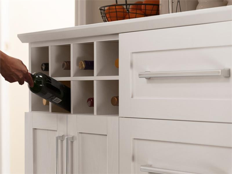 NewAge Home Bar White Wine Storage Cabinet - 21"
