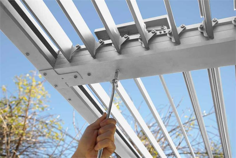 Paragon Outdoor Novara 12x20 Pergola with Louvered Canopy - White