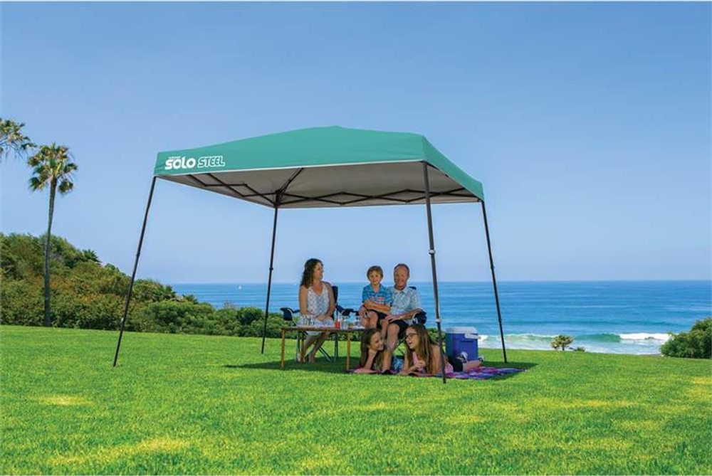 Quick Shade Solo Steel 72 11 x 11 ft. Slant Leg Canopy - Turquoise