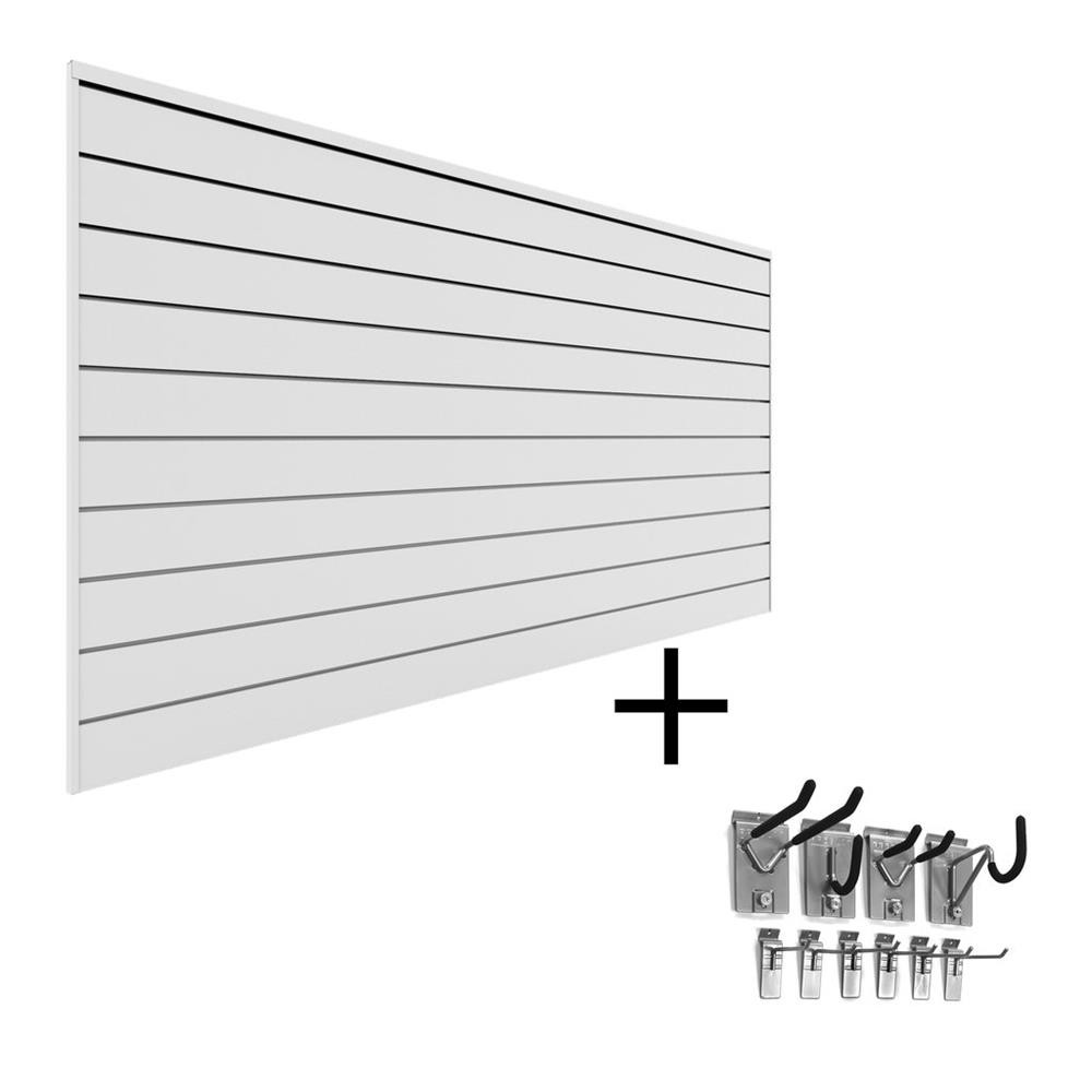 Proslat PVC Slatwall Mini Bundle - White