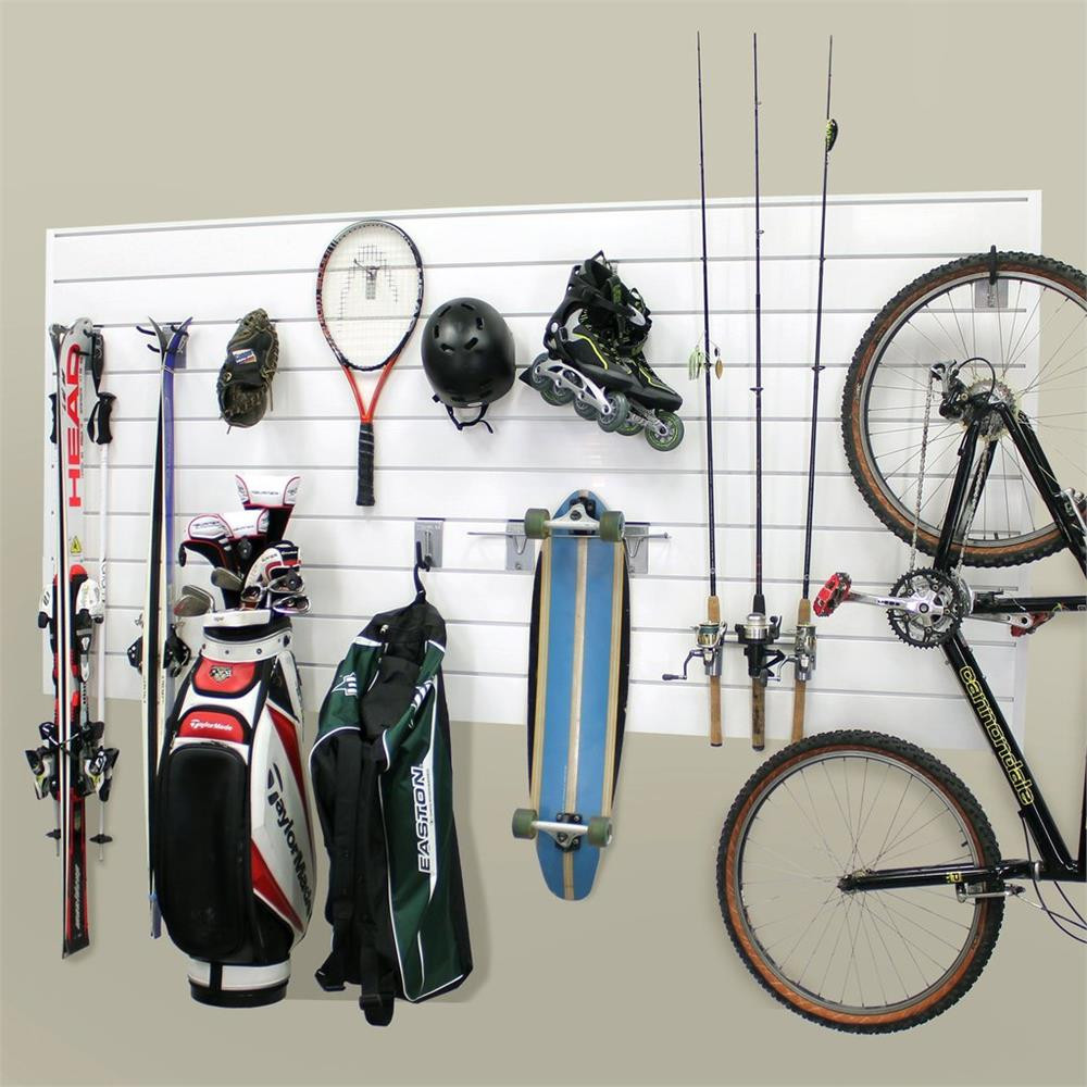 Proslat Vertical Bike Hook (2-Pack) - For Proslat Slatwall, Holds 75 Lbs, Silver Gray