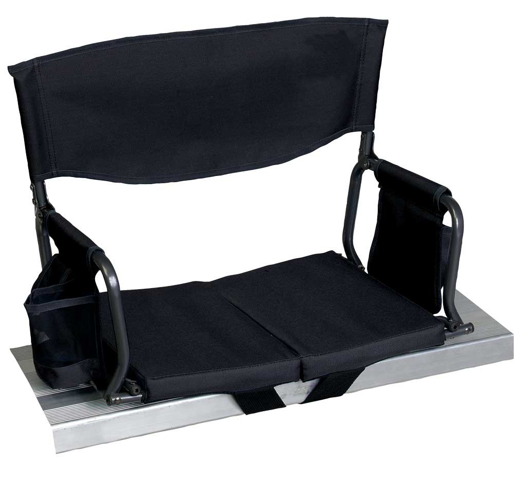 RIO Gear Bleacher Boss Folding Stadium Seat with Cup Holder & Storage