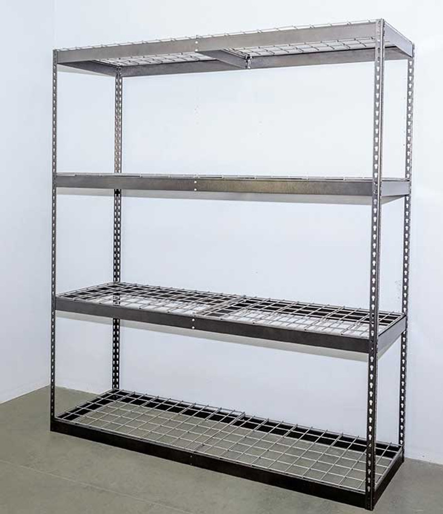SafeRacks 2'x6'x7' Garage Shelving - Hammertone