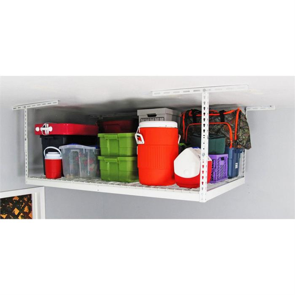 SafeRacks Overhead Storage Rack, White